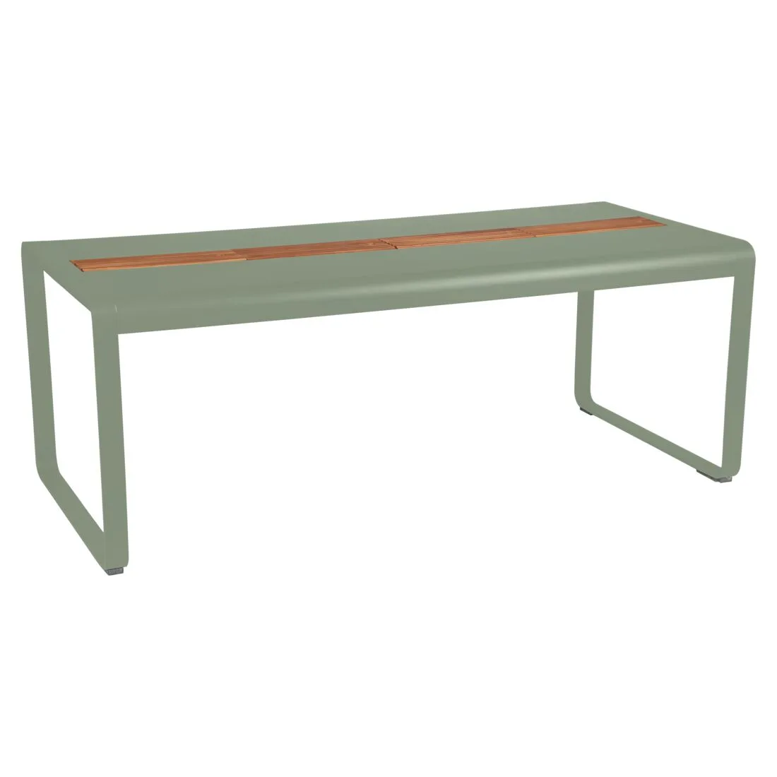 Fermob Bellevie BELLEVIE TABLE 196X90 AVEC RANGEMENTS  COTE RAINURE